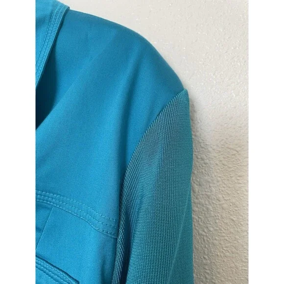 Peter Nygard Ladies Jacket Size 1X Blue Zipper Pockets Stretch - Picture 5 of 5